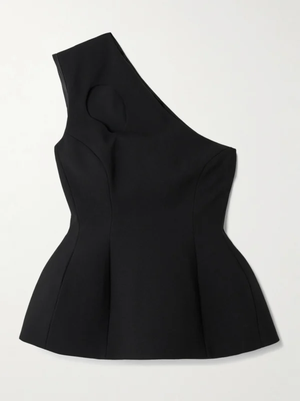 Roksanda Vala One-shoulder Cutout Crepe Top