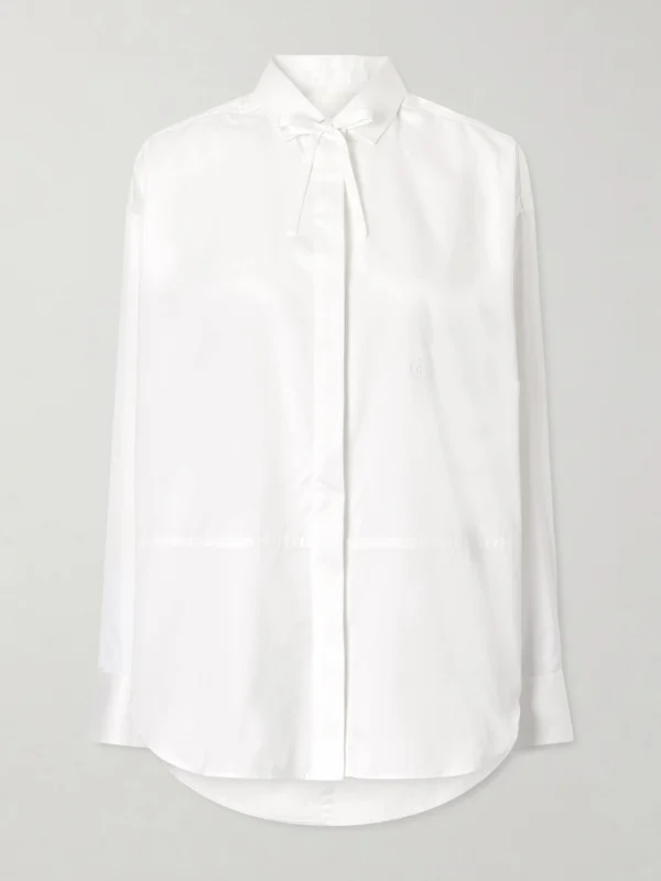 Rùadh Dune Tie-detailed Cotton-sateen Shirt