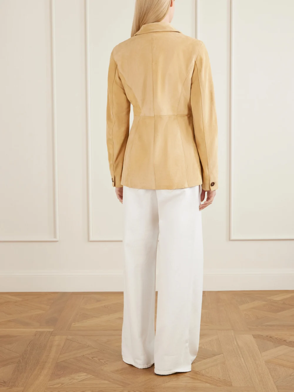 Back view of the Rùadh The Barclay Suede Jacket