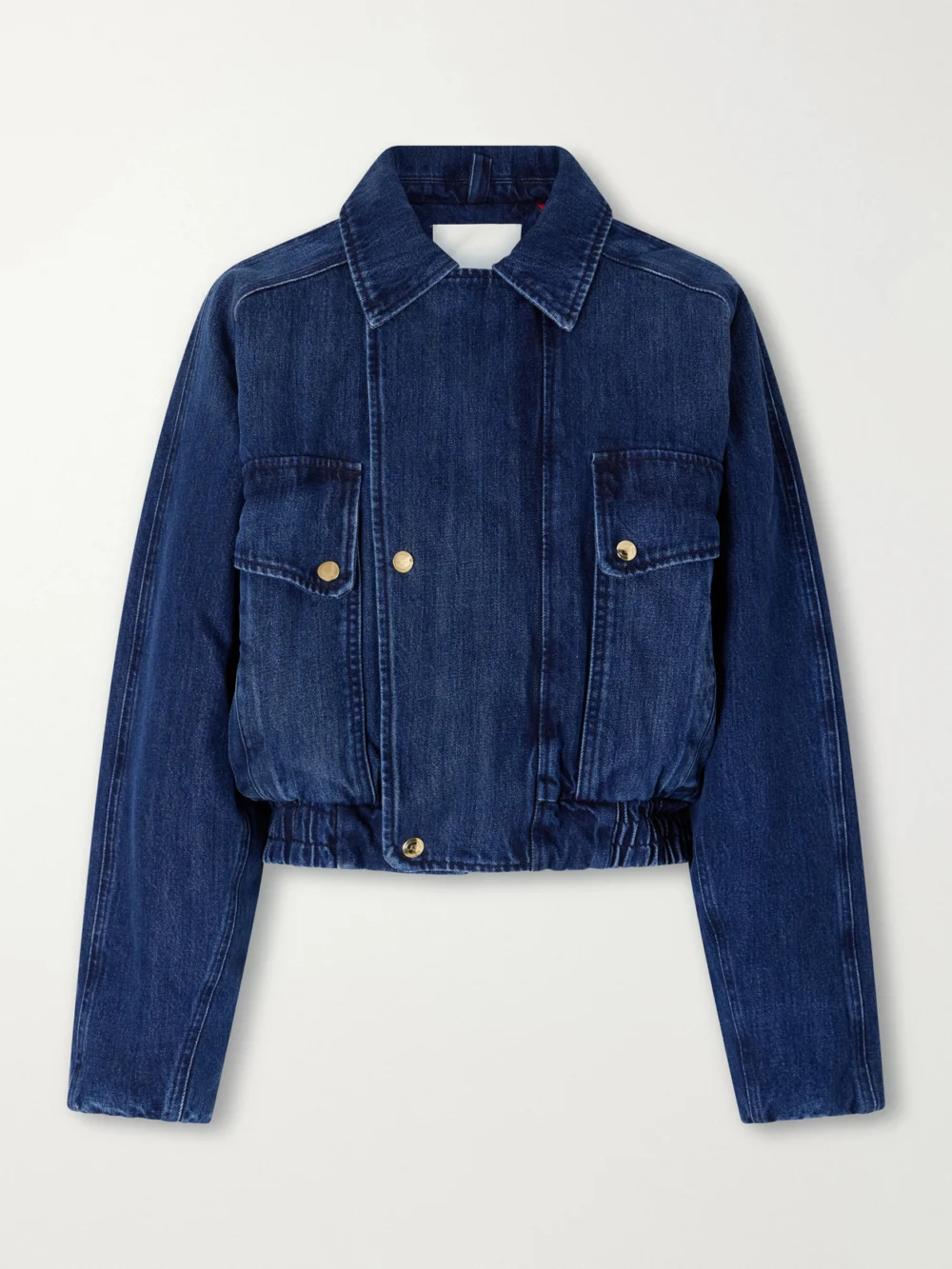Rùadh The Ghillie Cropped Denim Jacket in dark denim