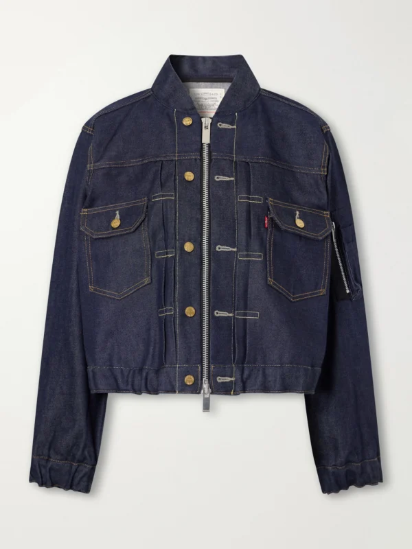 Sacai + Levi's Washed Denim Bomber Jacket