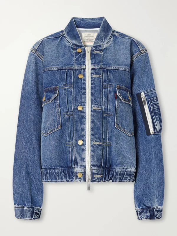 Sacai + Levi's Washed Denim Bomber Jacket