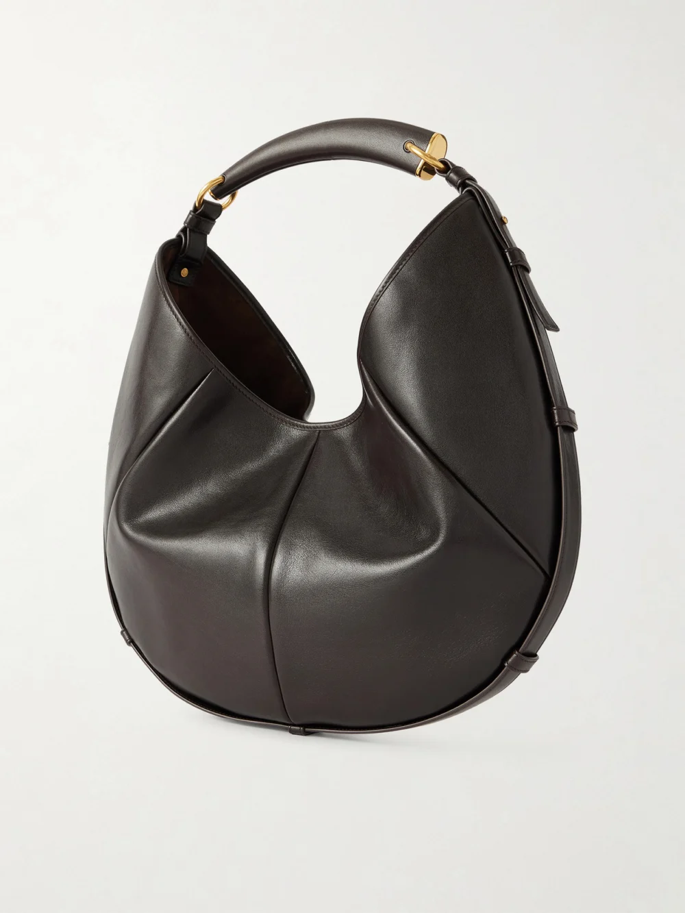 Back view of the Saint Laurent Mombasa Paneled Leather Shoulder Bag