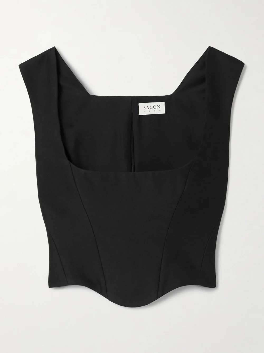 Salon 1884 Friuli Cropped Cotton and Silk-blend Top in black