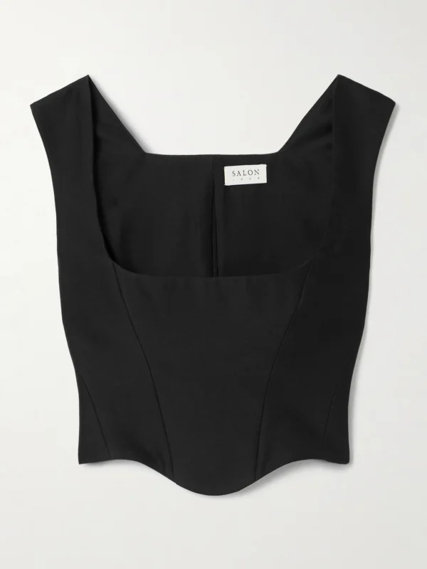 Salon 1884 Friuli Cropped Cotton and Silk-blend Top