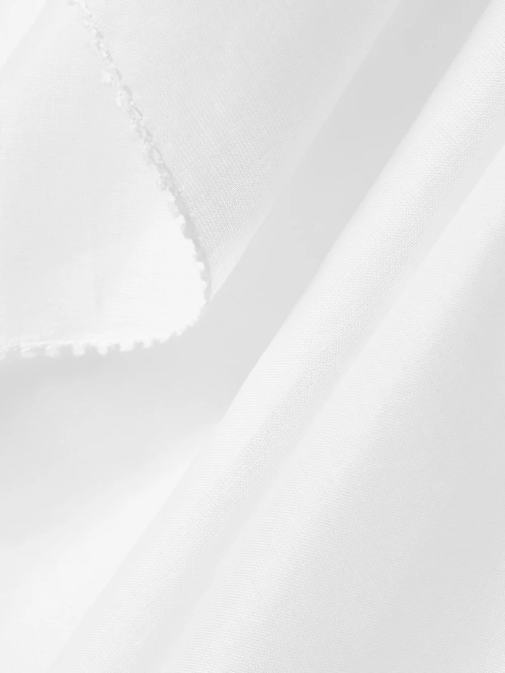 Close-up detail of the Salon 1884 Giacomo Tie-neck Ruffled Cotton-voile Blouse