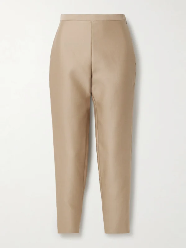 Salon 1884 Laconi Cotton and Silk-blend Tapered Pants