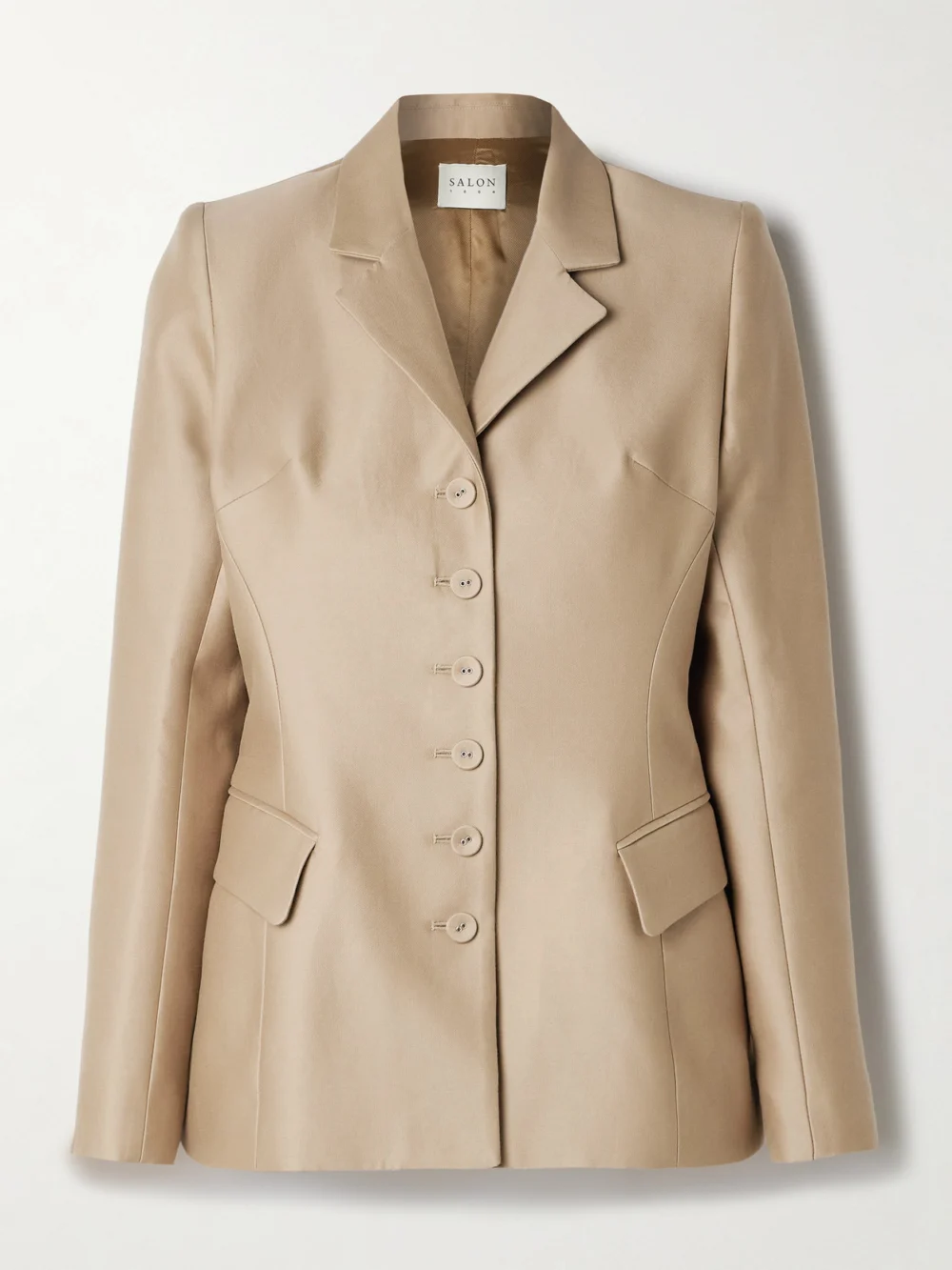 Salon 1884 Moro Cotton and Silk-blend Blazer in beige