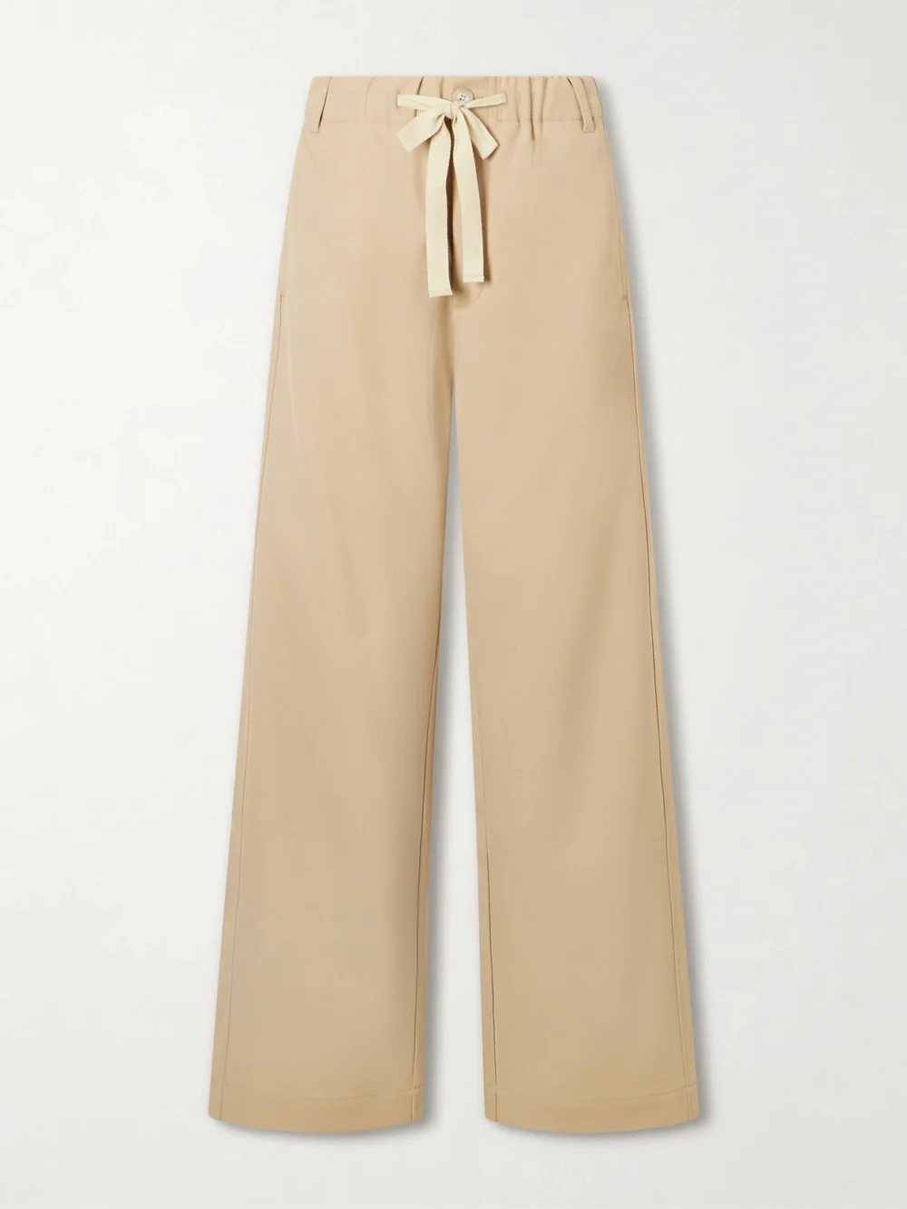 Sanderlak Twill Wide-leg Pants in beige
