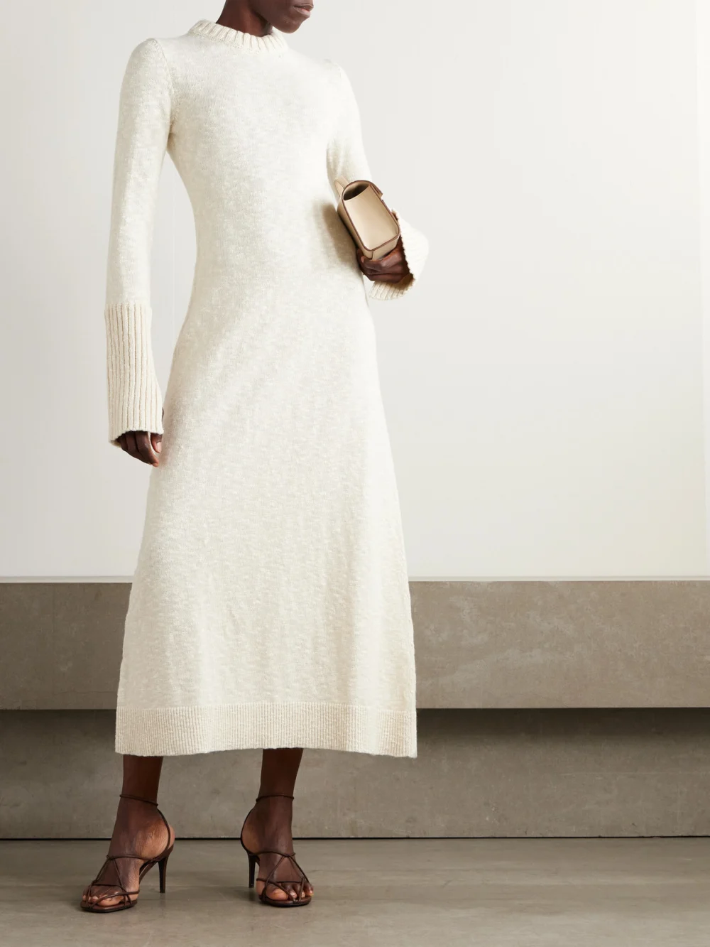 Sasuphi Morena Cotton and Cashmere-blend Midi Dress, worn by a model