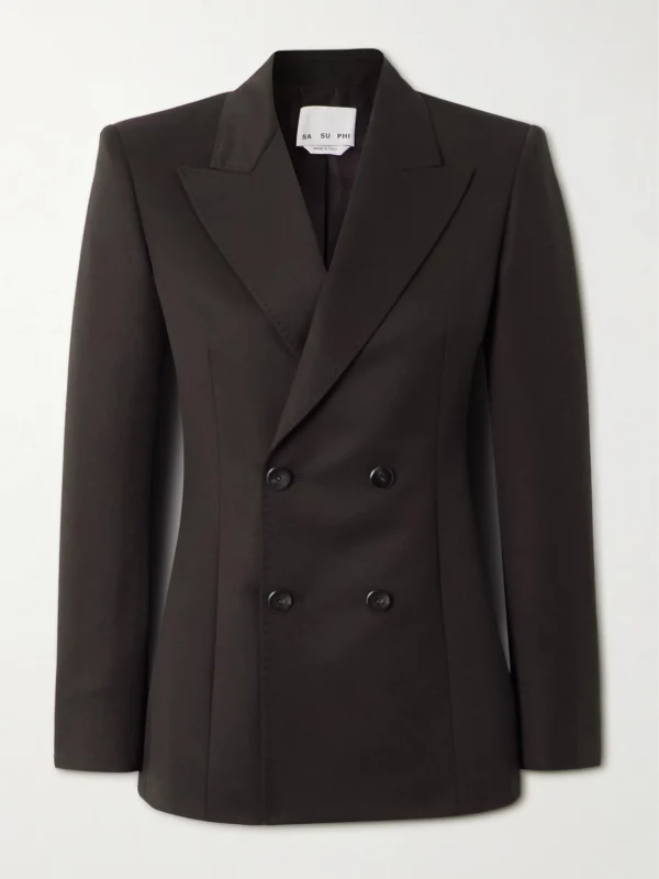 Sasuphi Wool Double-breasted Blazer