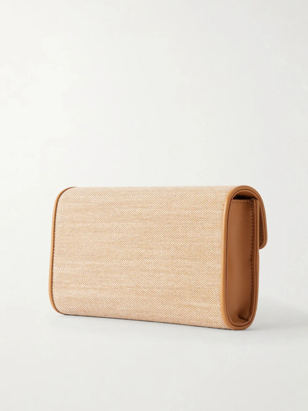Back view of the Savette Symmetry Leather-trimmed Canvas Mini Shoulder Bag
