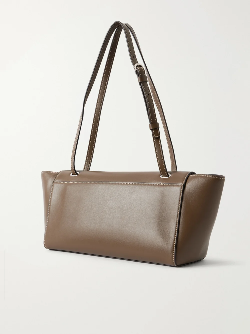Back view of the Savette Symmetry Trapeze Leather Shoulder Bag