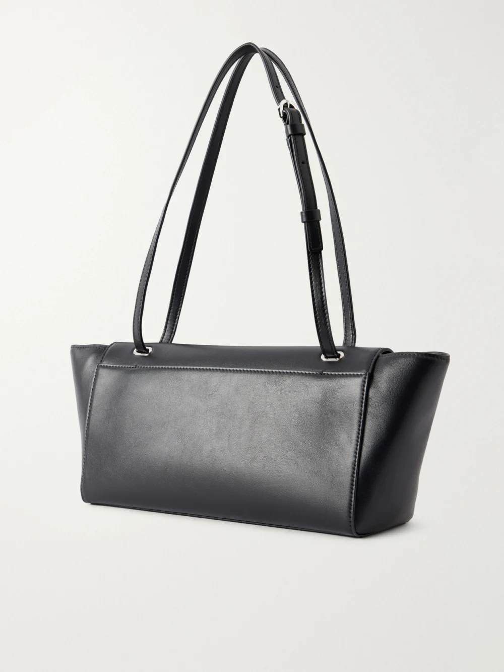Back view of the Savette Symmetry Trapeze Leather Shoulder Bag