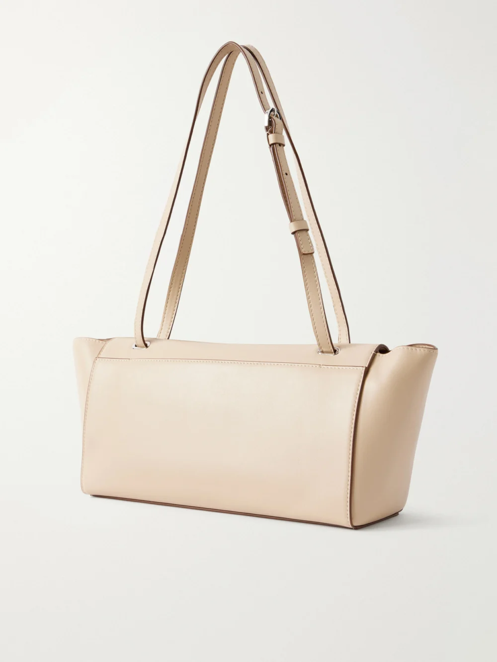 Back view of the Savette Symmetry Trapeze Leather Shoulder Bag