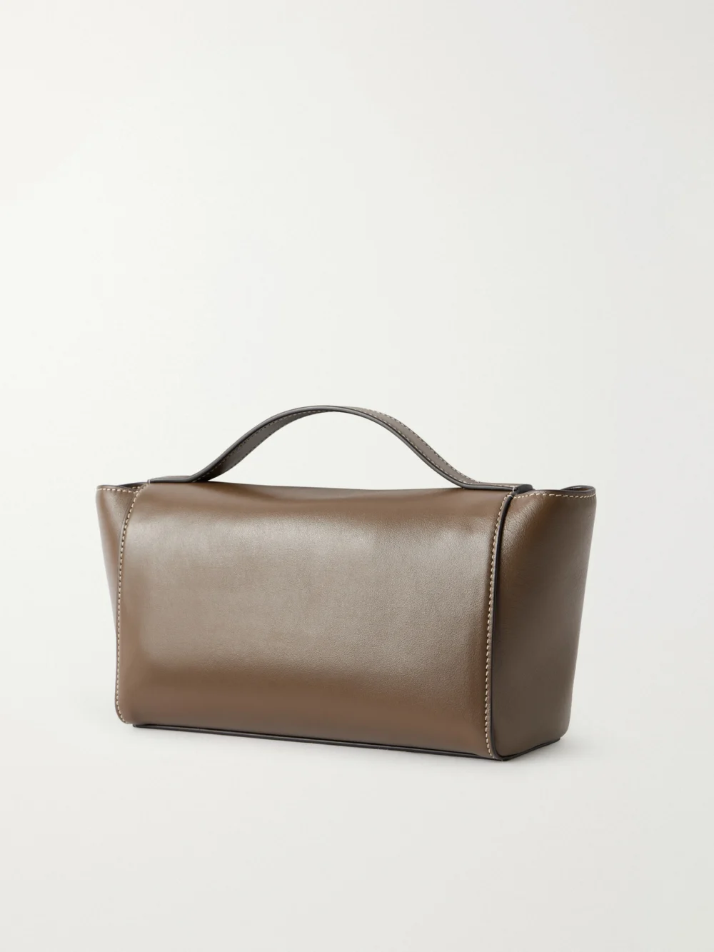 Back view of the Savette Symmetry Trapeze Pochette Leather Top-handle Bag