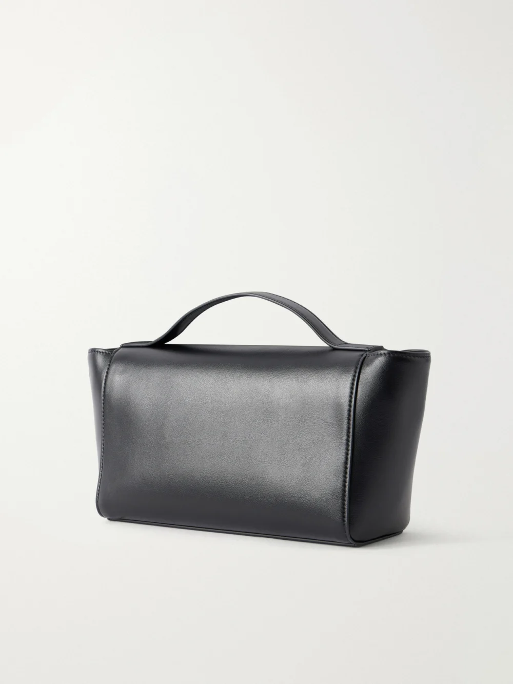 Back view of the Savette Symmetry Trapeze Pochette Leather Top-handle Bag