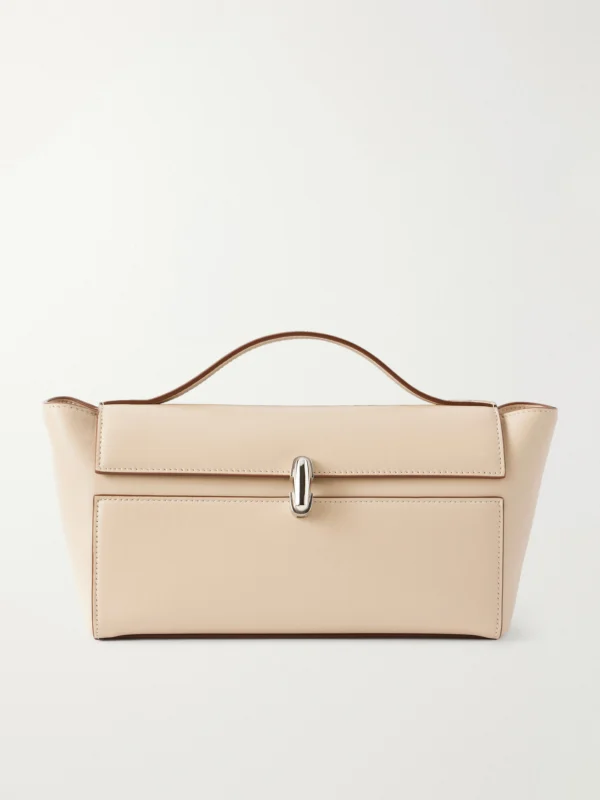 Savette Symmetry Trapeze Pochette Leather Top-handle Bag