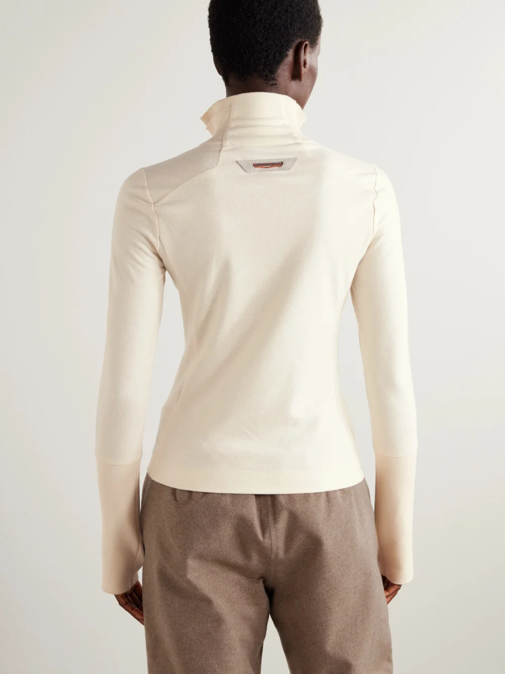 Back view of the Sease Ariel Fleece Ski Top