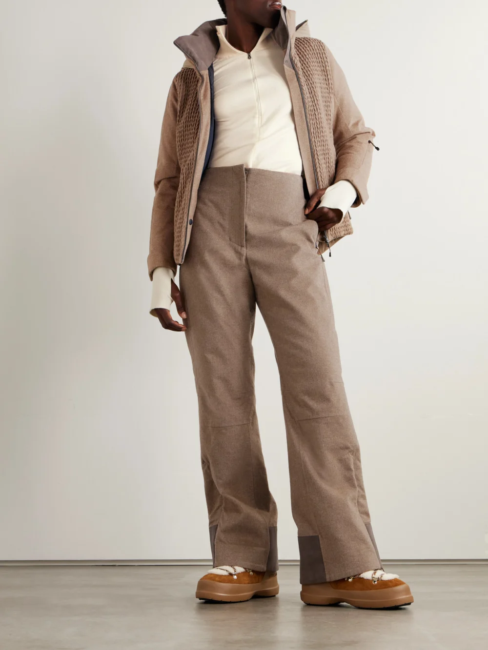 Sease Ariel Fleece Ski Top, worn by a model