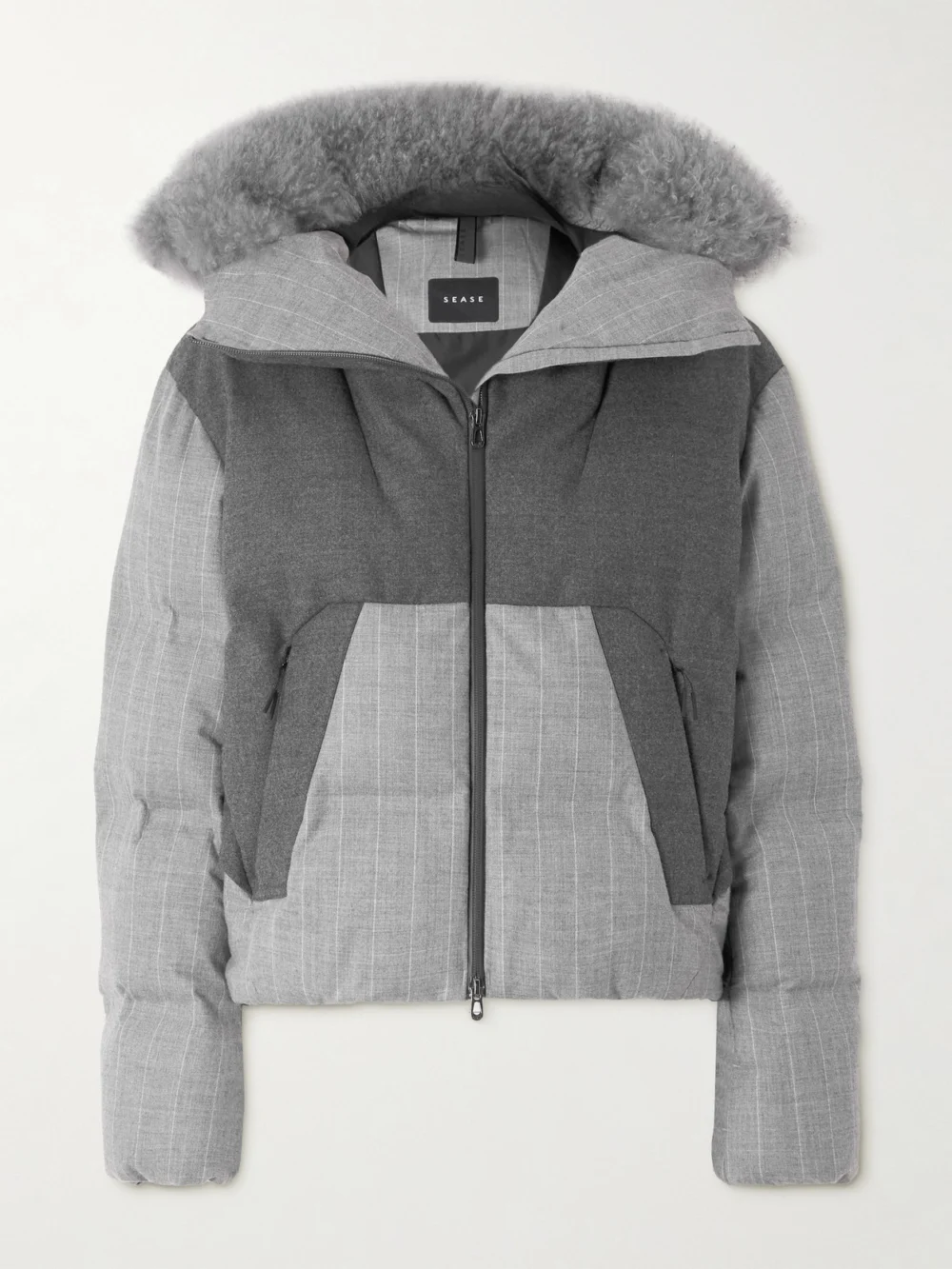 Sease Arlo Vampire 3.0 Hooded Quilted Striped Cashmere-blend Down Ski Jacket in gray