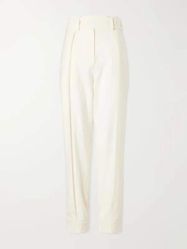 Sharon Wauchob Clio Belted Wool Straight-leg Pants