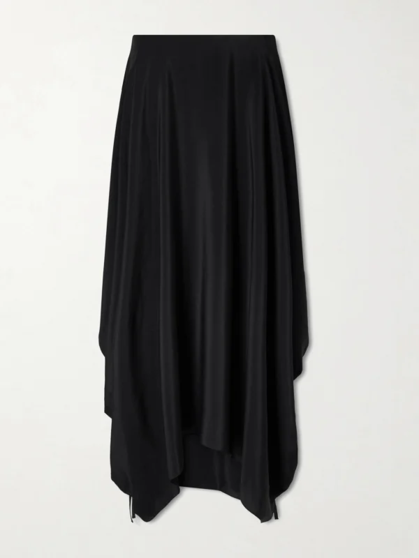 Sharon Wauchob Desia Asymmetric Silk-crepe Midi Skirt