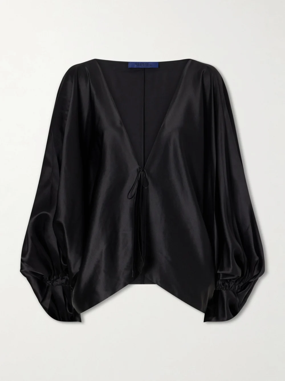 Sharon Wauchob Draped Silk Blouson Jacket in black