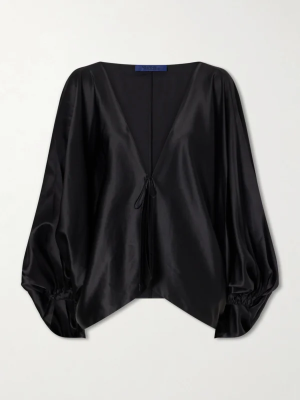 Sharon Wauchob Draped Silk Blouson Jacket