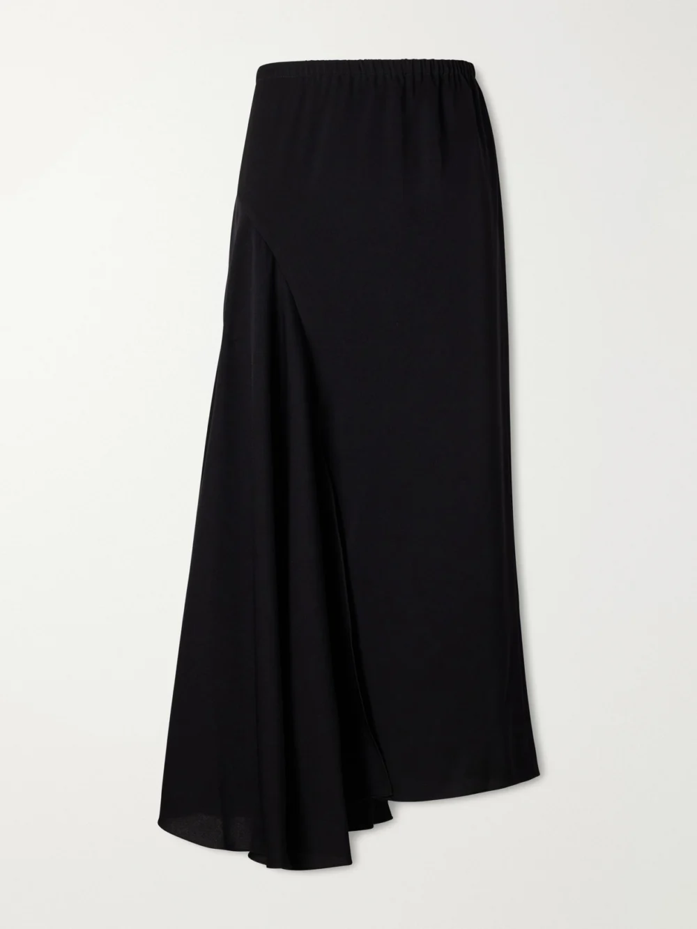 Sharon Wauchob Tria Asymmetric Duchess-satin Midi Skirt in black