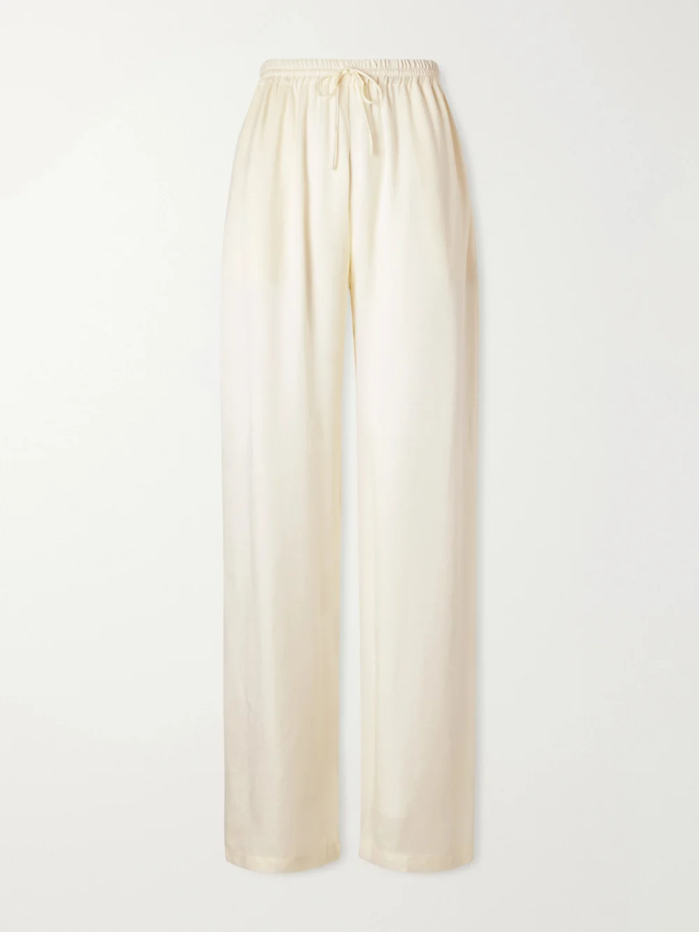 Sharon Wauchob Tuileries Satin Straight-leg Pants in ecru