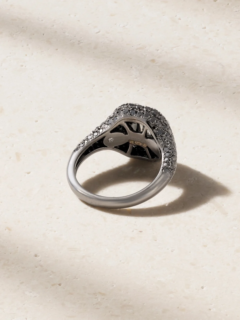 Back view of the Shay 18-karat Blackened Gold Diamond Ring