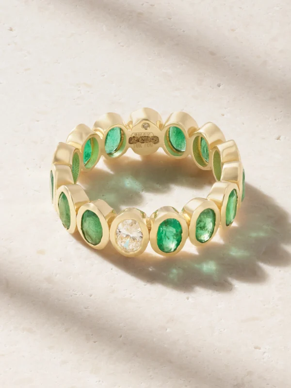Shay 18-karat Gold, Emerald and Diamond Ring