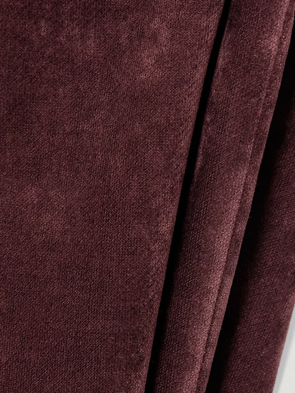 Close-up detail of the Shushu/Tong Crushed-velvet Mini Skirt