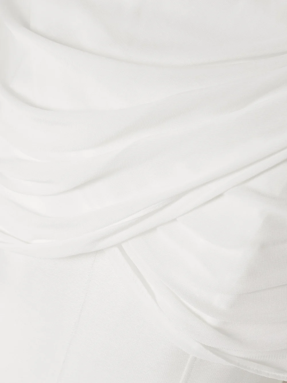 Close-up detail of the Simkhai Nancie Cape-effect Draped Pleated Jersey Maxi Dress
