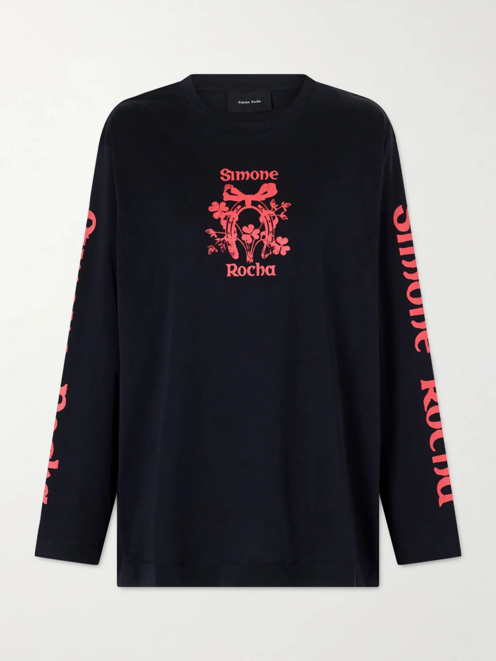 Simone Rocha Logo-printed Cotton-jersey T-shirt in black