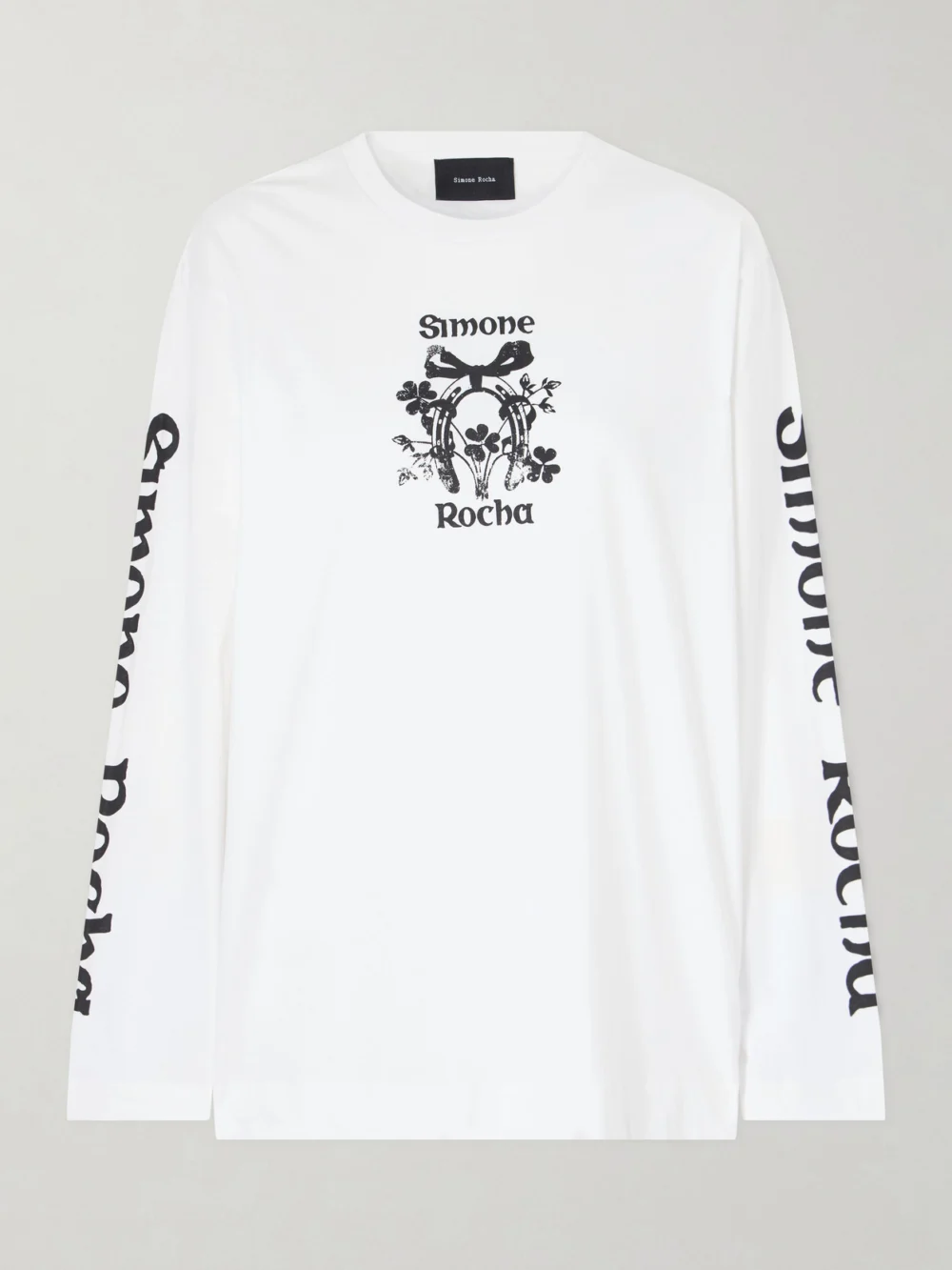 Simone Rocha Logo-printed Cotton-jersey T-shirt in white