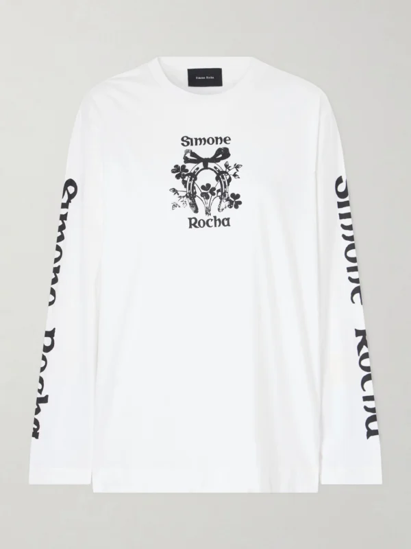Simone Rocha Logo-printed Cotton-jersey T-shirt