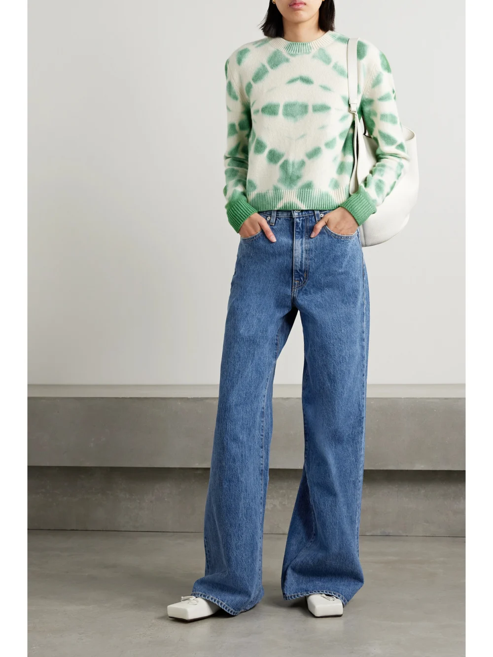 Slvrlake Eva Organic High-rise Wide-leg Jeans, worn by a model