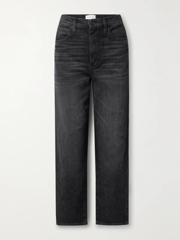 Slvrlake London Crop Organic High-rise Straight-leg Jeans