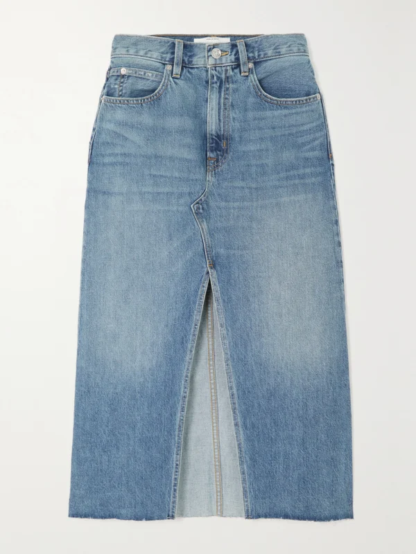 Slvrlake Organic Denim Midi Skirt