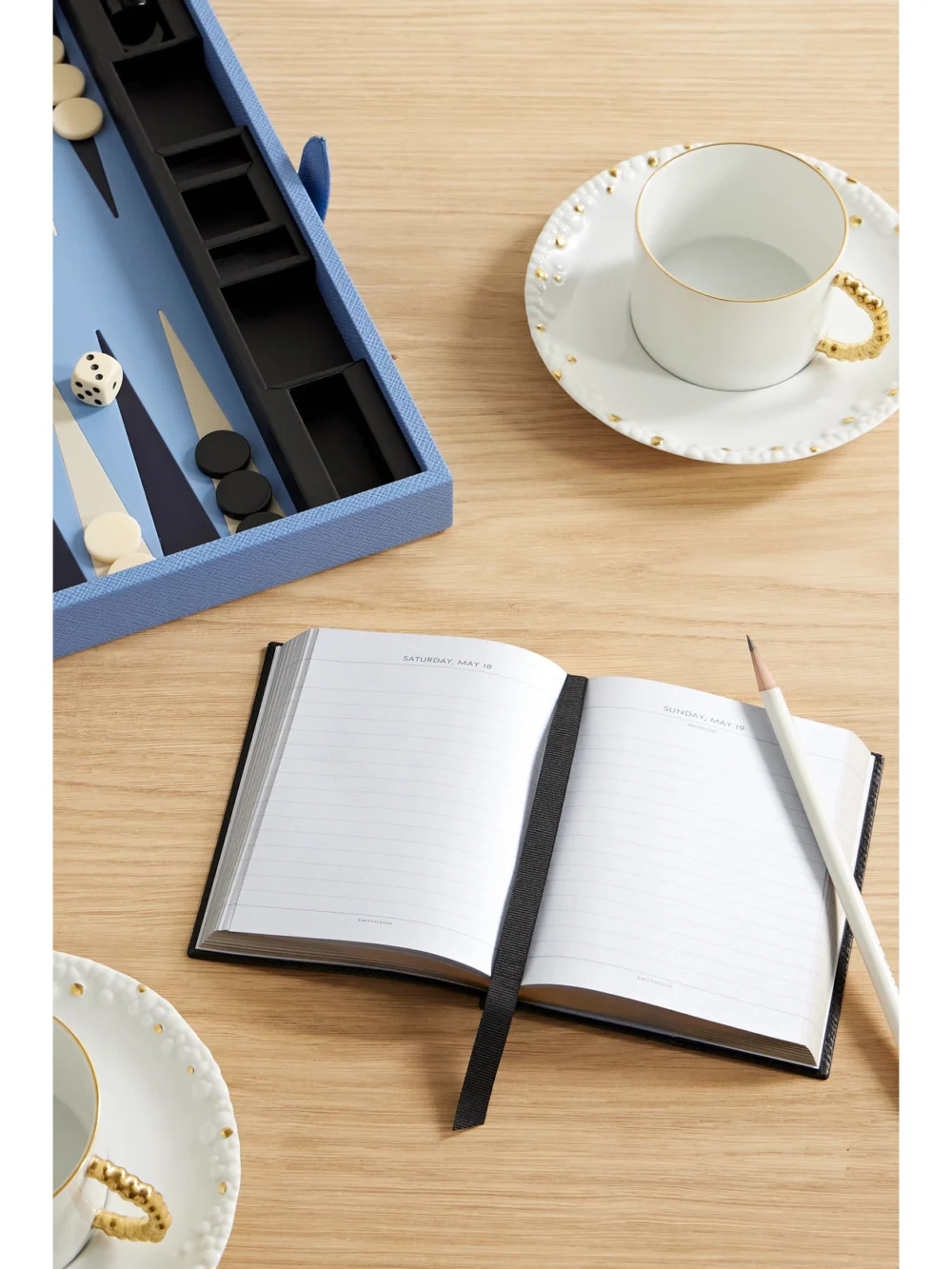 Smythson Panama 2024 Textured-leather Fashion Diary, styled view
