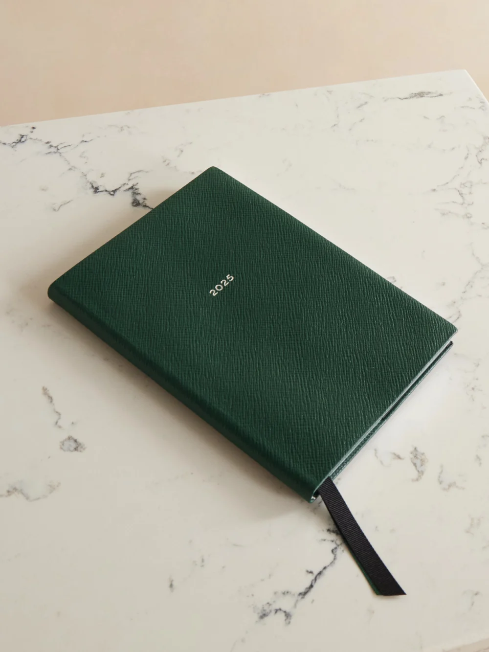 Smythson Soho Panama 2025 Textured-leather Weekly Diary in forest green