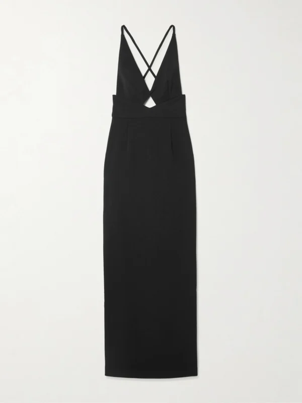 Solace London Milly Cutout Crepe Gown