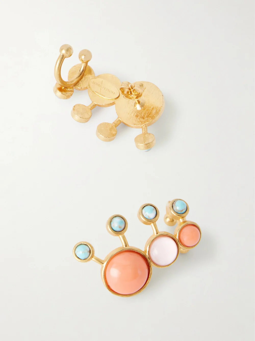 Back view of the Sonia Petroff Zinnia Embellished Earrings