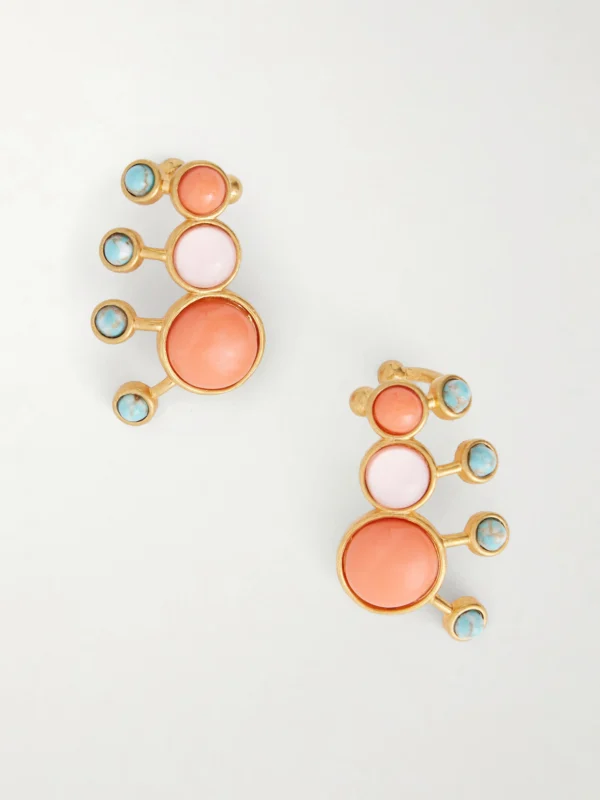 Sonia Petroff Zinnia Embellished Earrings