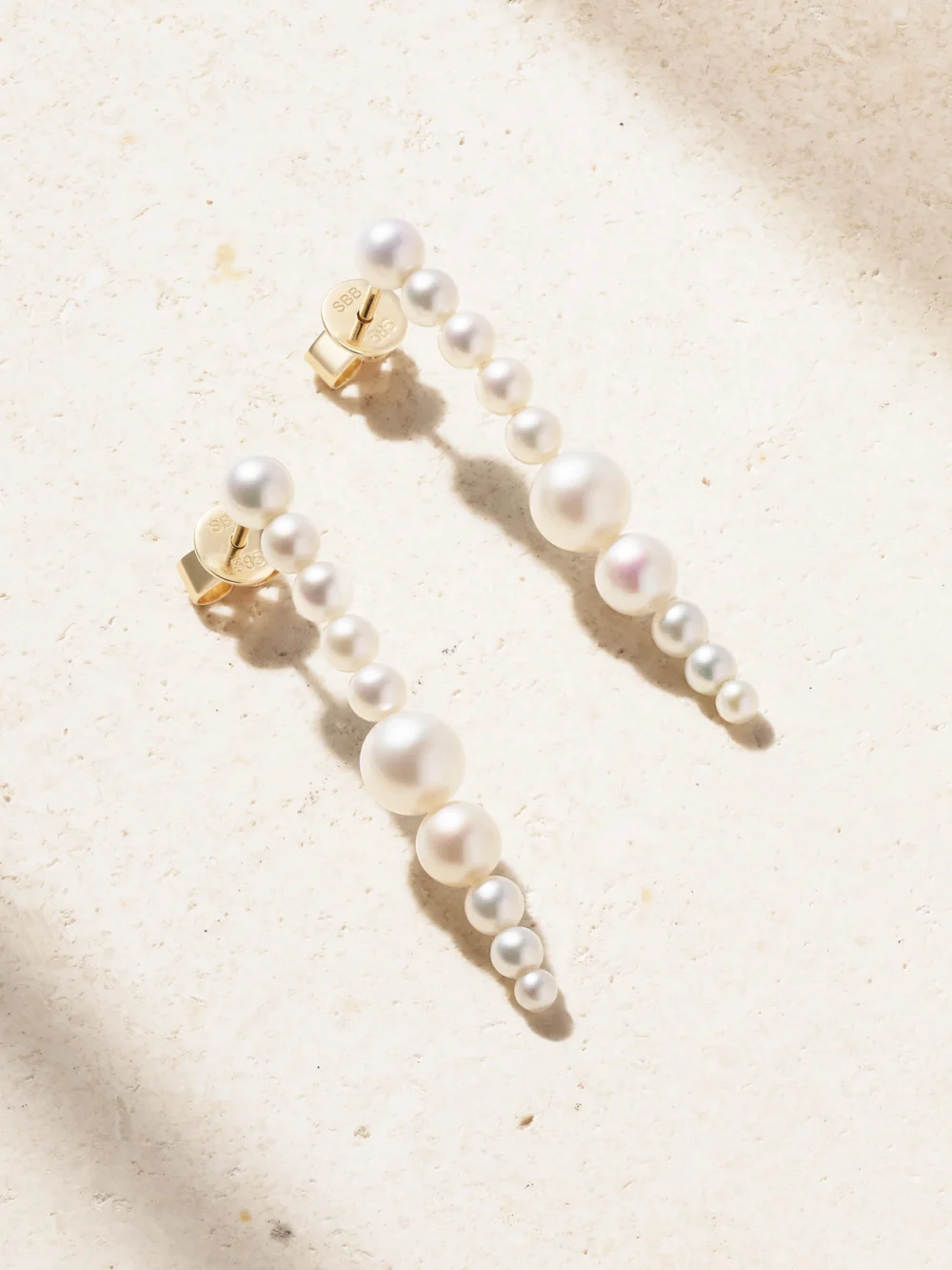 Sophie Bille Brahe Sienna Moon 14-karat Recycled Gold Pearl Earrings