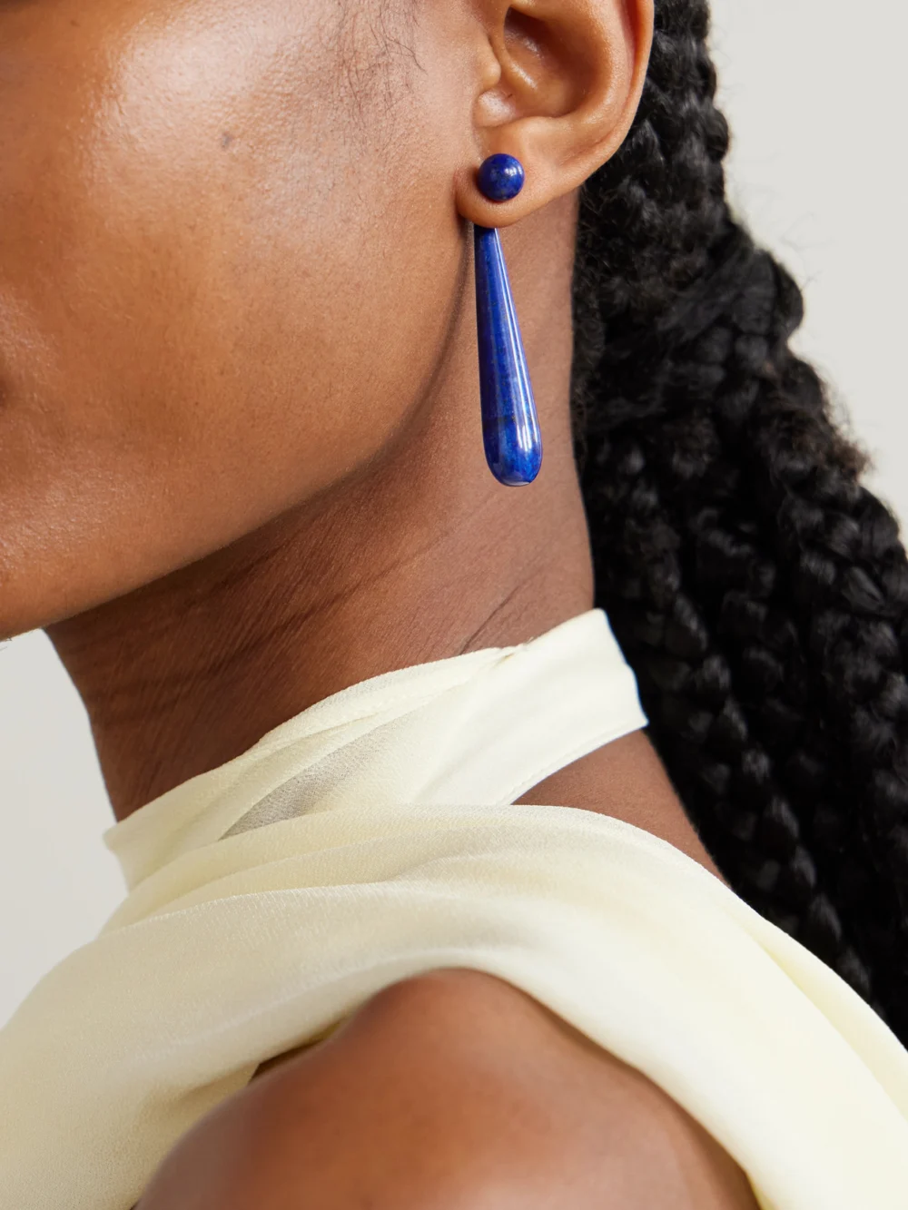 Sophie Buhai Angelika Silver Lapis Lazuli Earrings, styled view