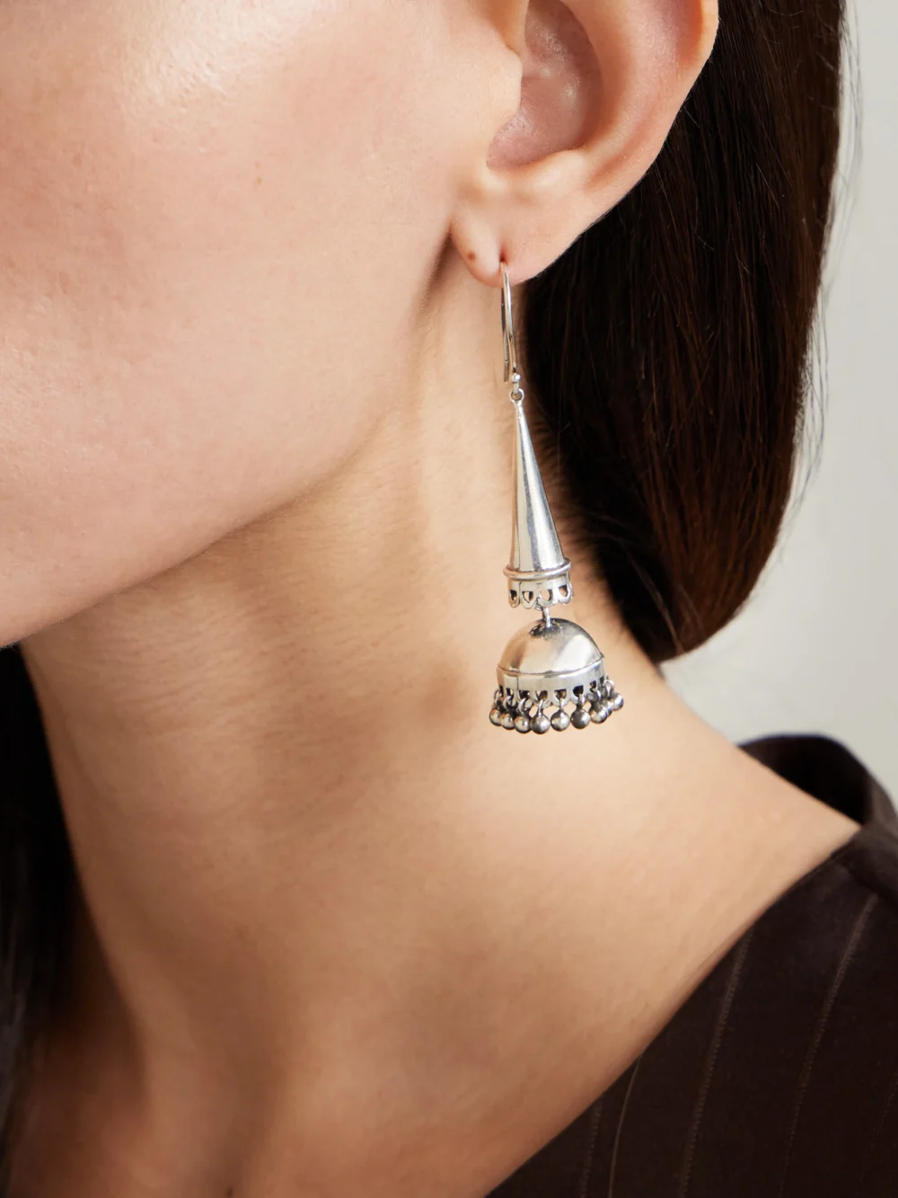 Sophie Buhai Nadia Silver Earrings, styled view