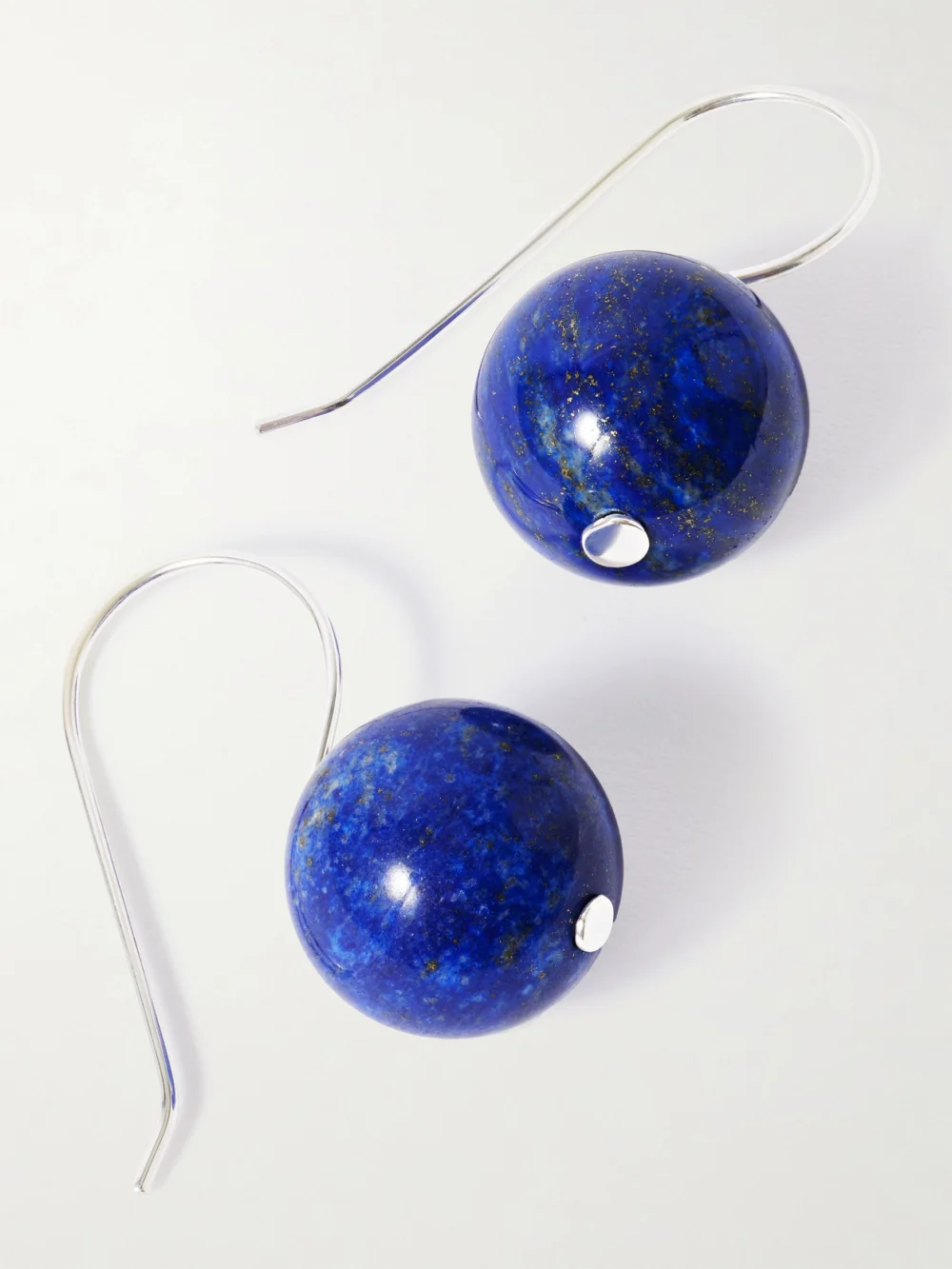 Close-up detail of the Sophie Buhai Venus Silver Lapis Lazuli Earrings